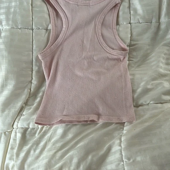 Pink Stretchy Ribbed Tank Top - Picture 2 of 5